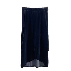 Chico's Black Velvet Tulip Skirt